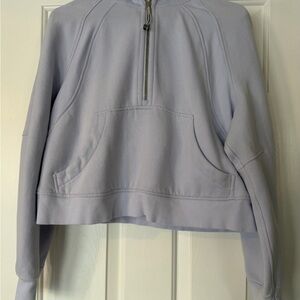 Lululemon Light Purple Half-Zip Women's Scuba Cropped Sweatshirt